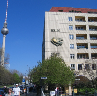Near Nicolaiviertel, view to Fernsehturm